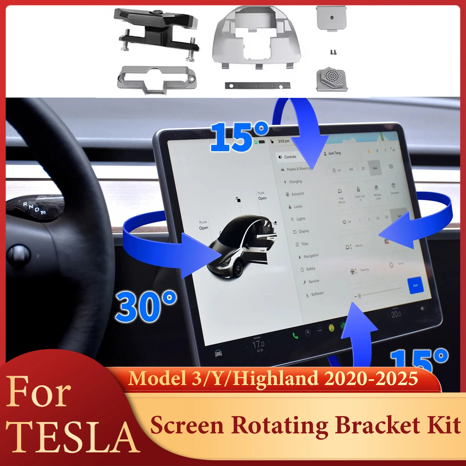 Model Kit Display - Screen Rotating Bracket Kit For Tesla