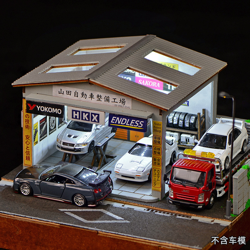 1:64 Scale DIY Auto Repair Sho - đánh giá và giá Model Kit Display