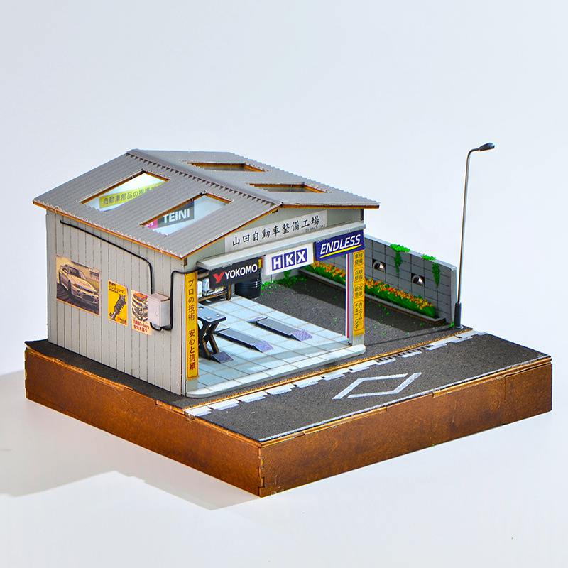 1:64 Scale DIY Auto Repair Sho - đánh giá và giá Model Kit Display
